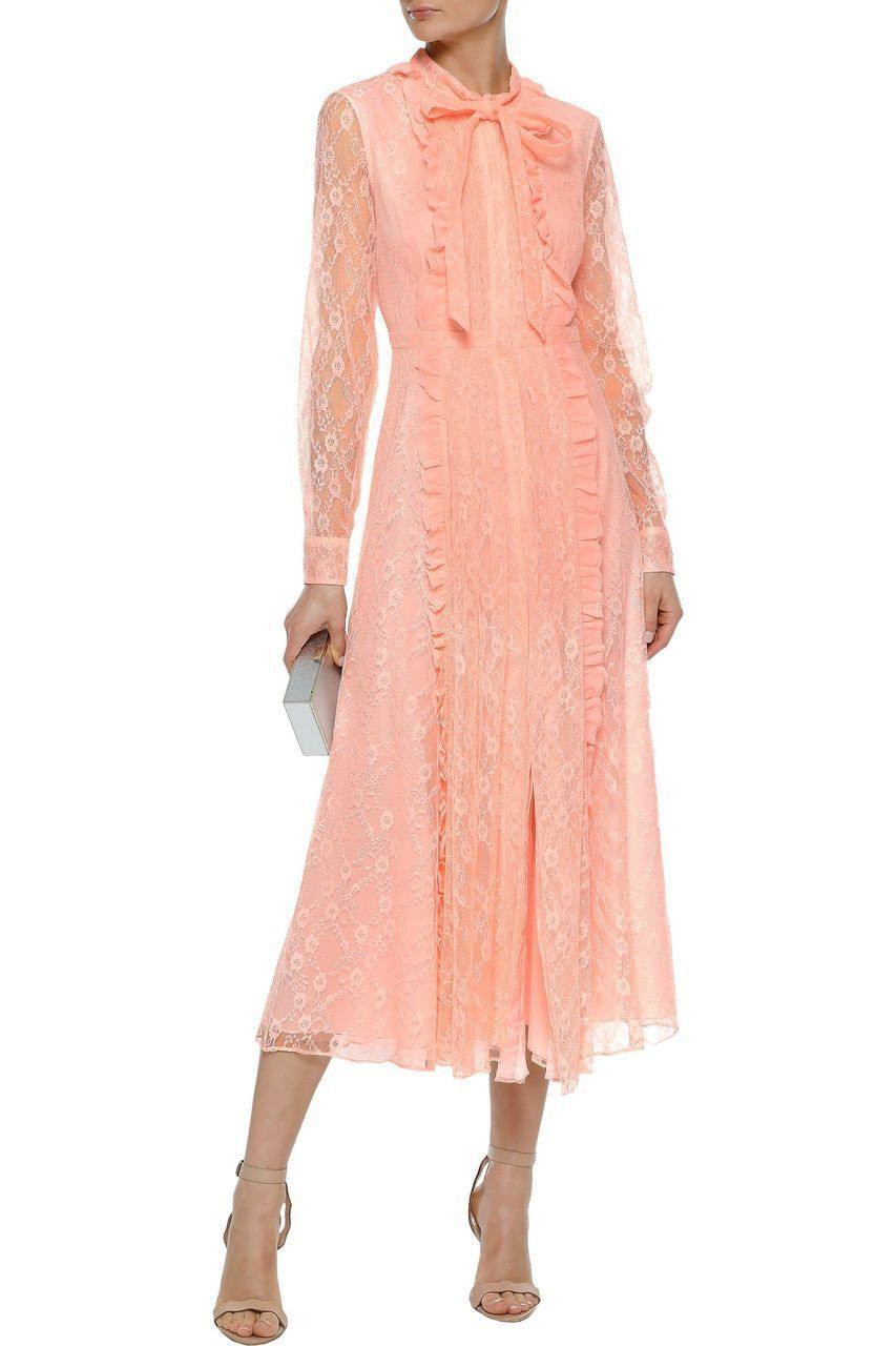 Mikael Aghal Lace Midi Dress - Dresses