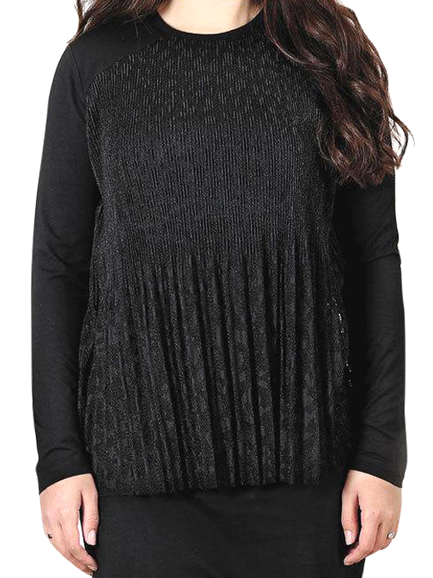 Euro Design Lace Pleat Front Top vendor-unknown