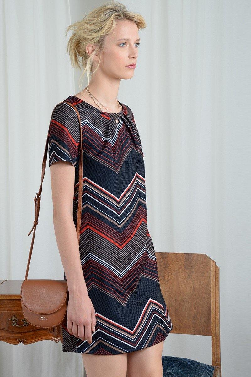 Molly Bracken Chevron Print Dress Side