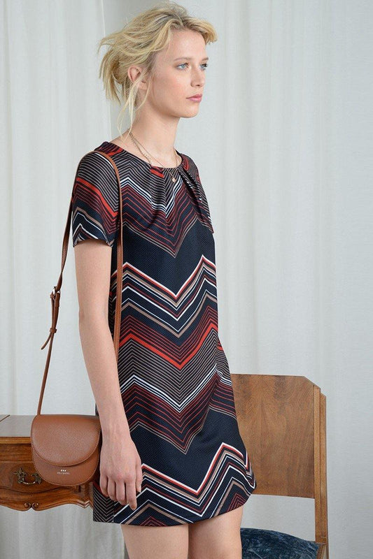 Molly Bracken Chevron Print Dress Side