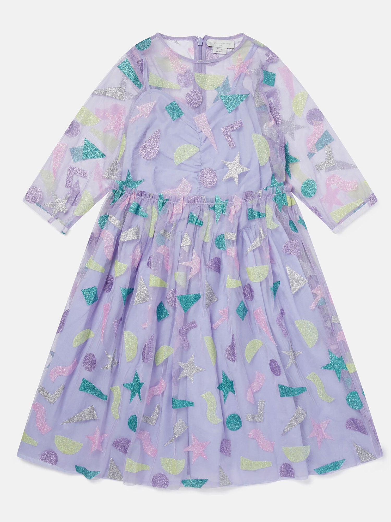 purple patch dresses Stella McCartney Glitter Patch Tulle Dress 14