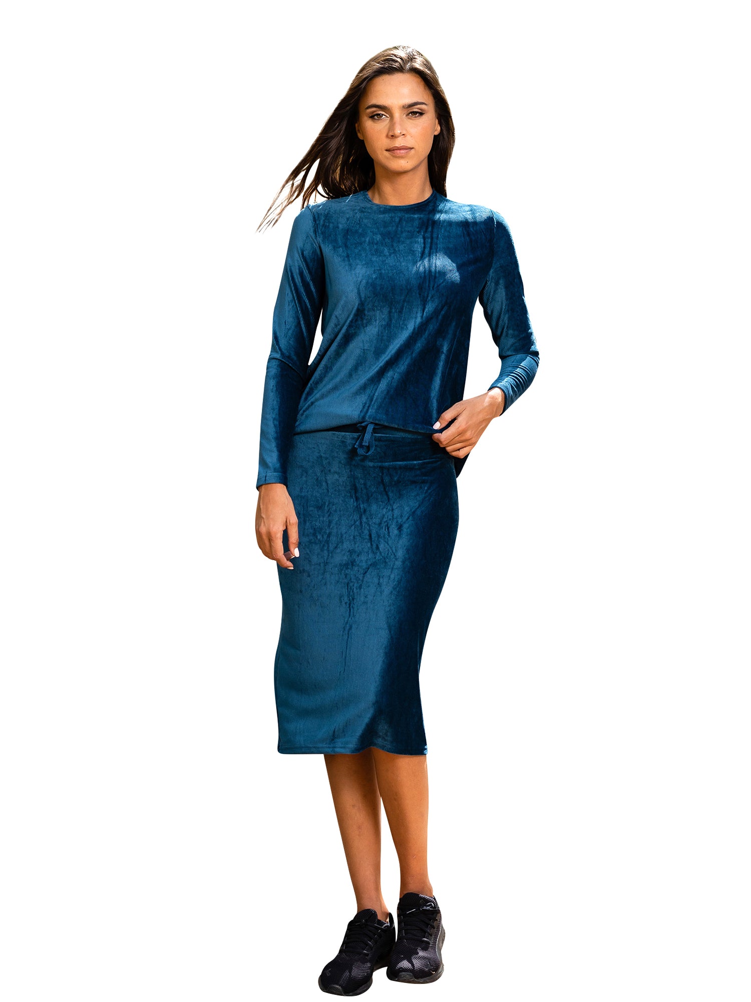 Daniella Faye Velour Sport Skirt - Skirts