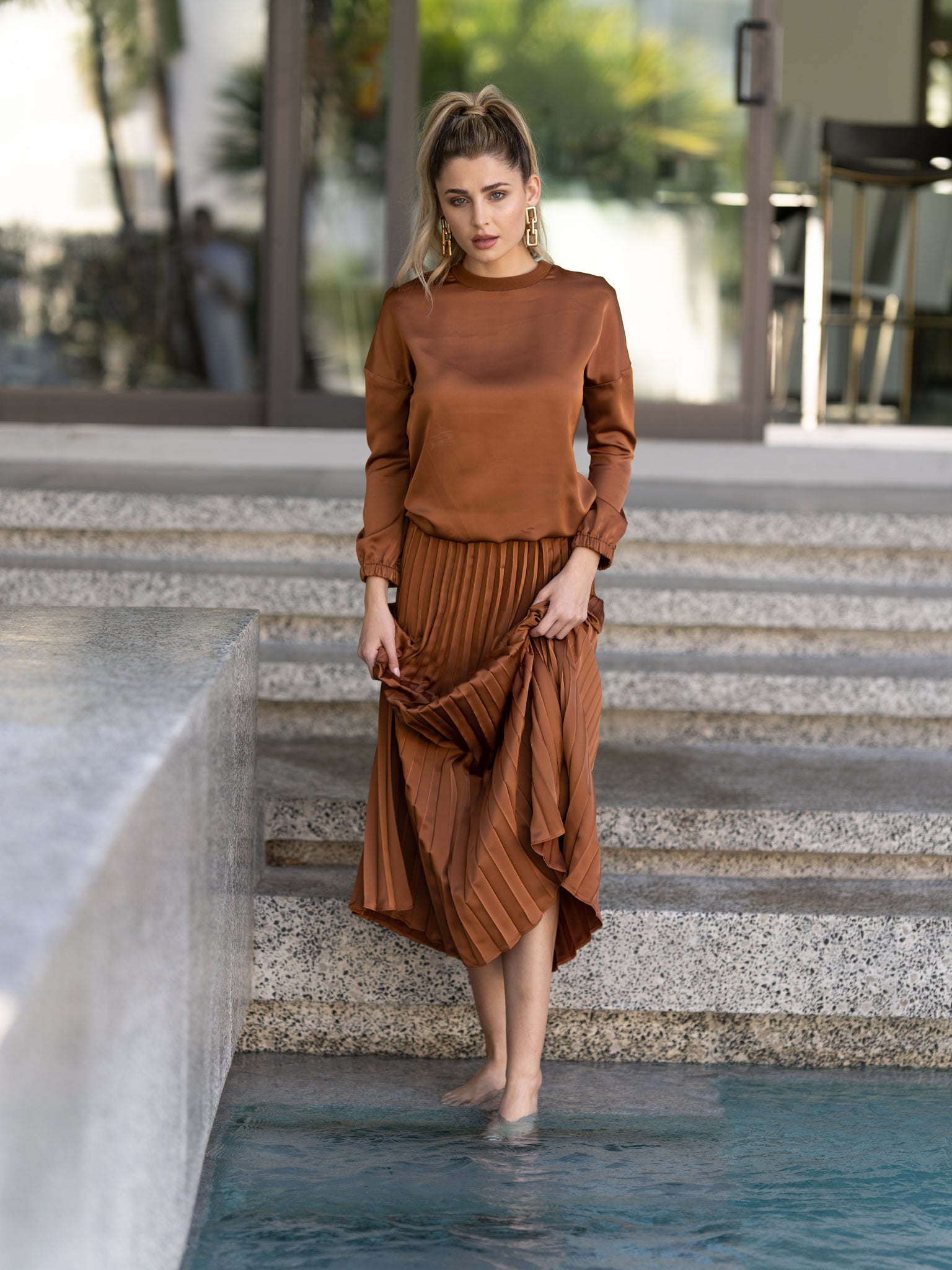 Level Collection Glossy Sweatshirt - Tops