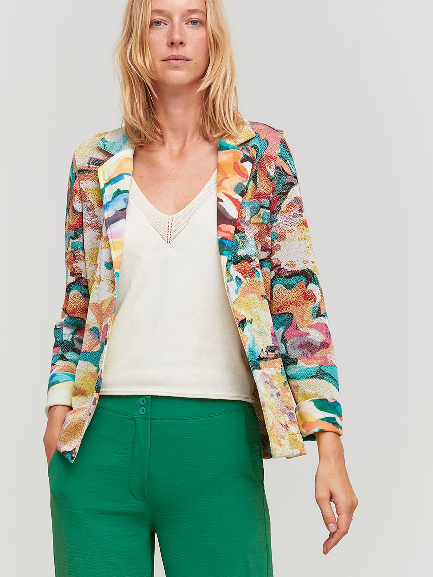 Aldo Martins Color Patterned Blazer - Tops