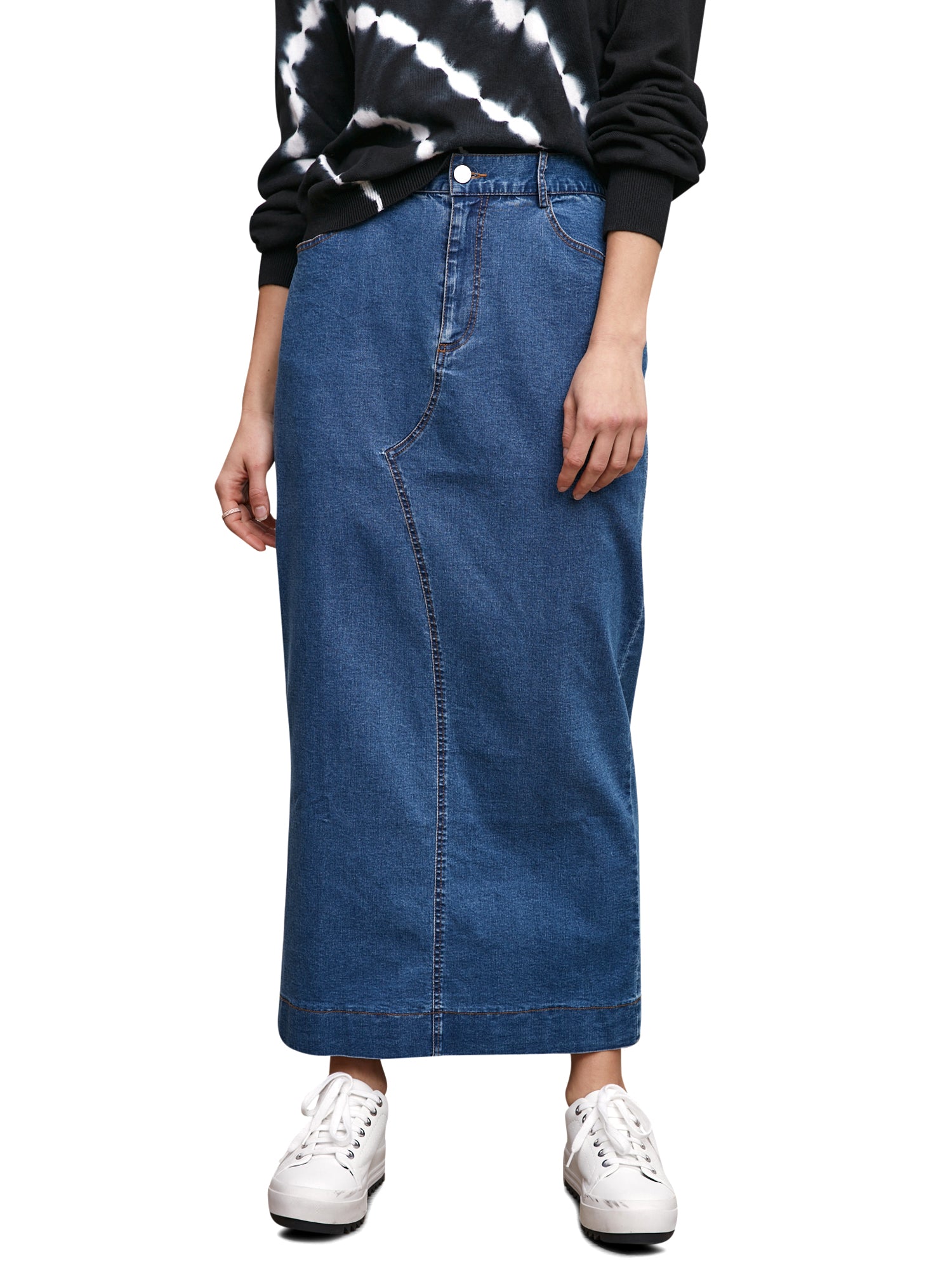 Jay Basics Denim Emory Skirt - Long Skirts