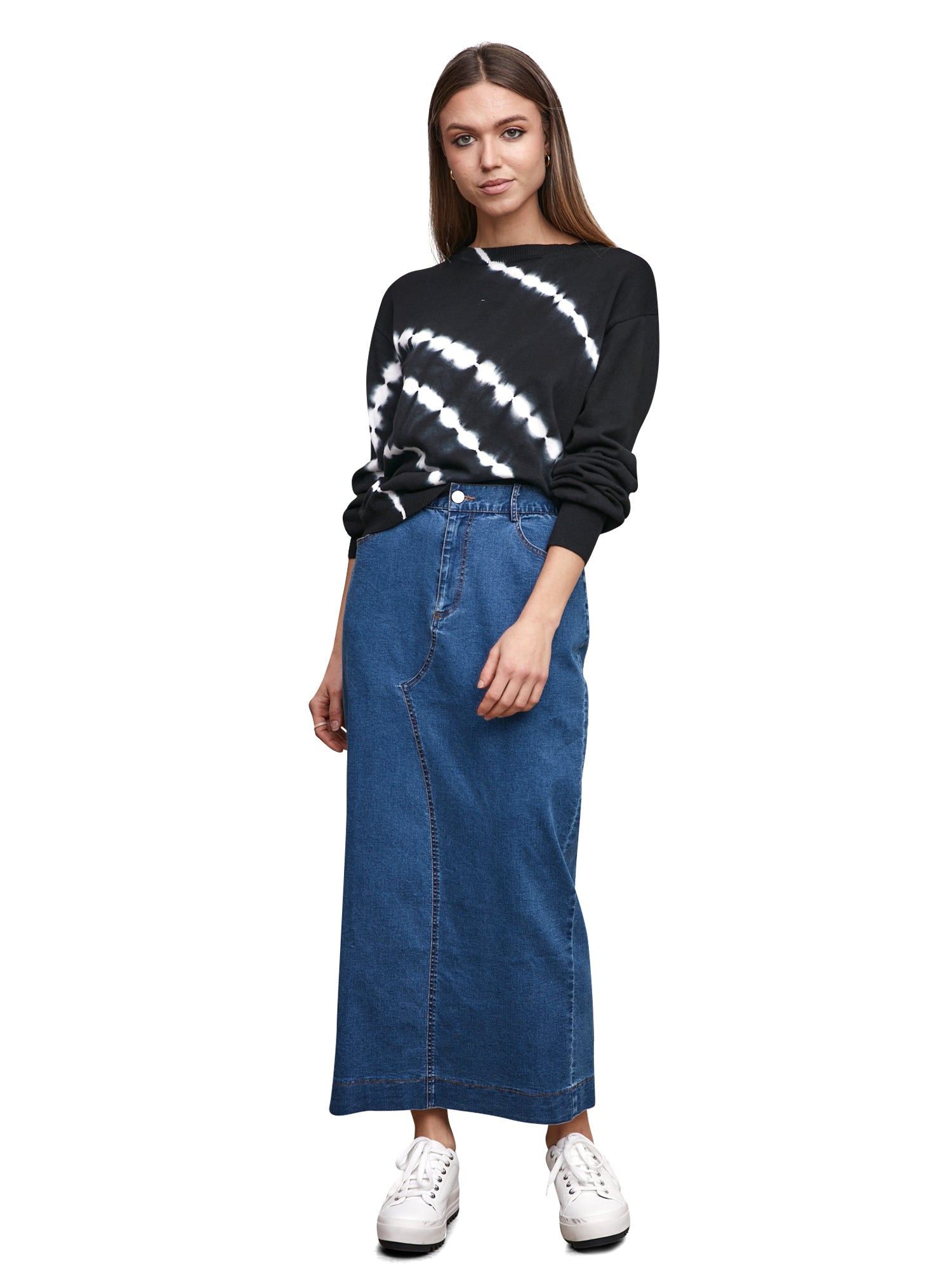 Jay Basics Denim Emory Skirt - Long Skirts