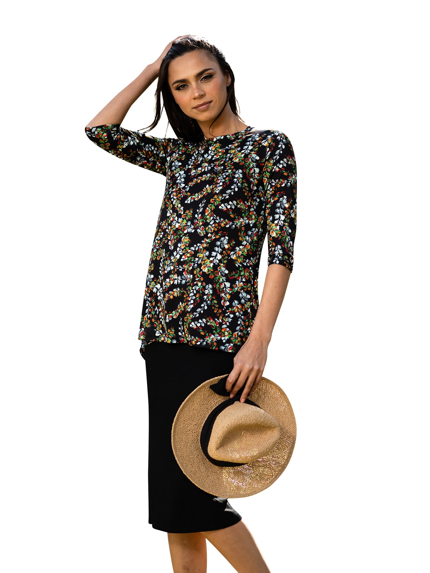 Daniella Faye Print Triangle Back Top - Tops