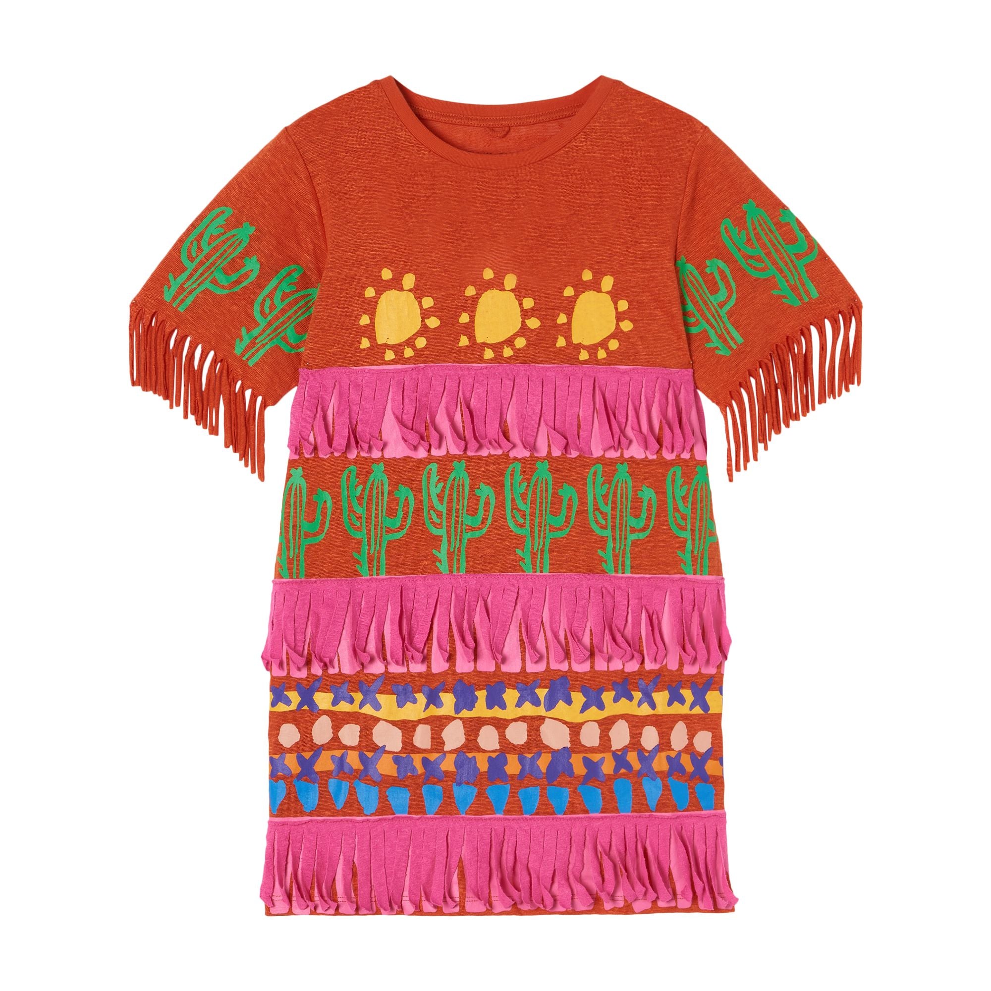 clothing jersey dress Stella McCartney Tribal Fringe Jersey Dress 2