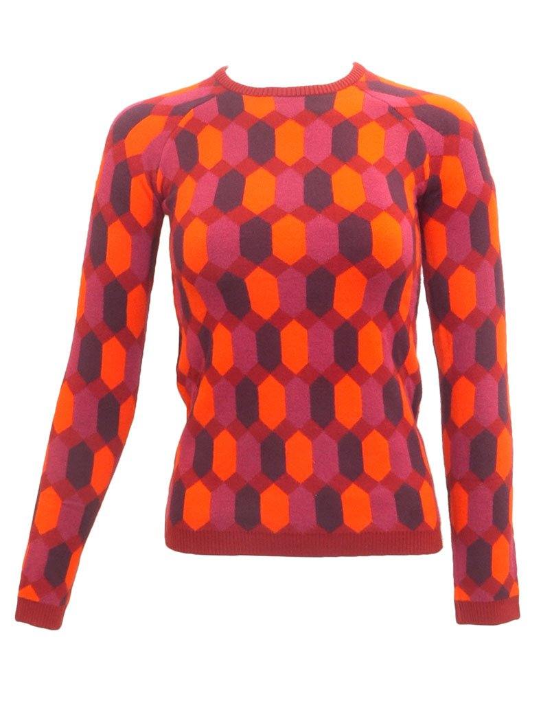 Space Grey Diamond Knit Sweater - PinkOrchidFashion