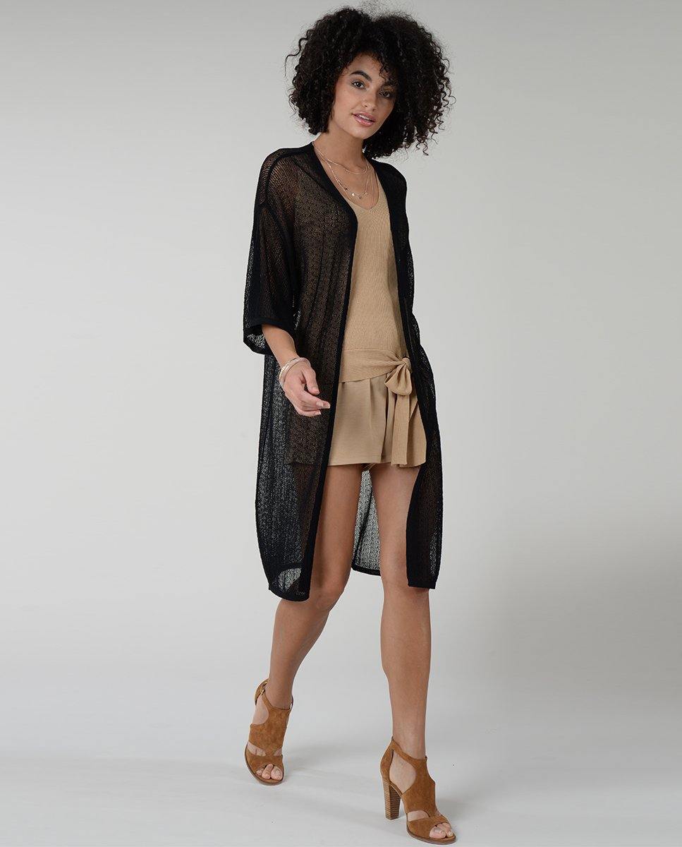 Molly Bracken Mid-length Mesh Cardigan - PinkOrchidFashion