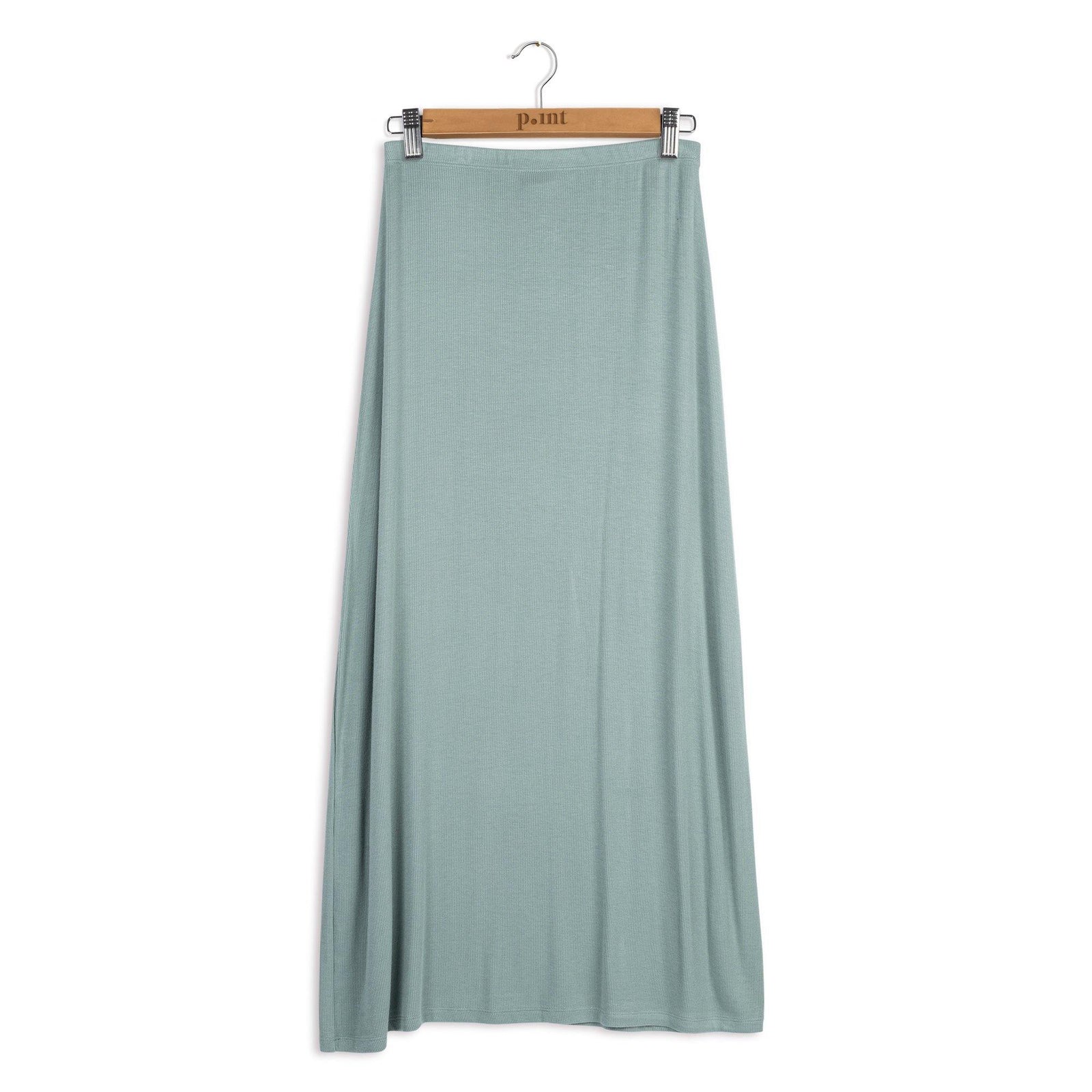 Point Ribbed A-line Maxi Skirt - PinkOrchidFashion
