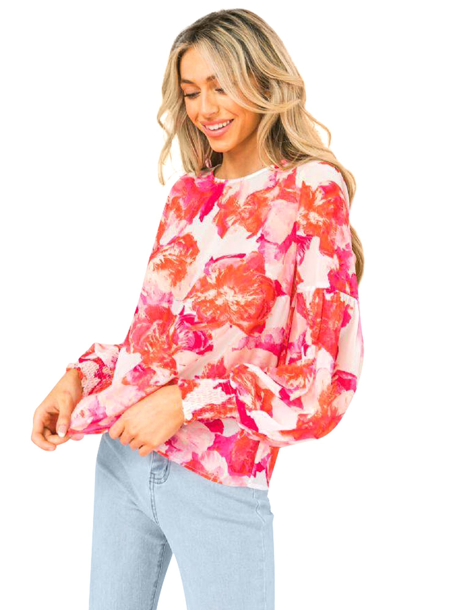 Flying Tomato Floral Print Blouse jealous tomato