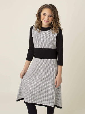 Lilac Black & White Jumper - PinkOrchidFashion