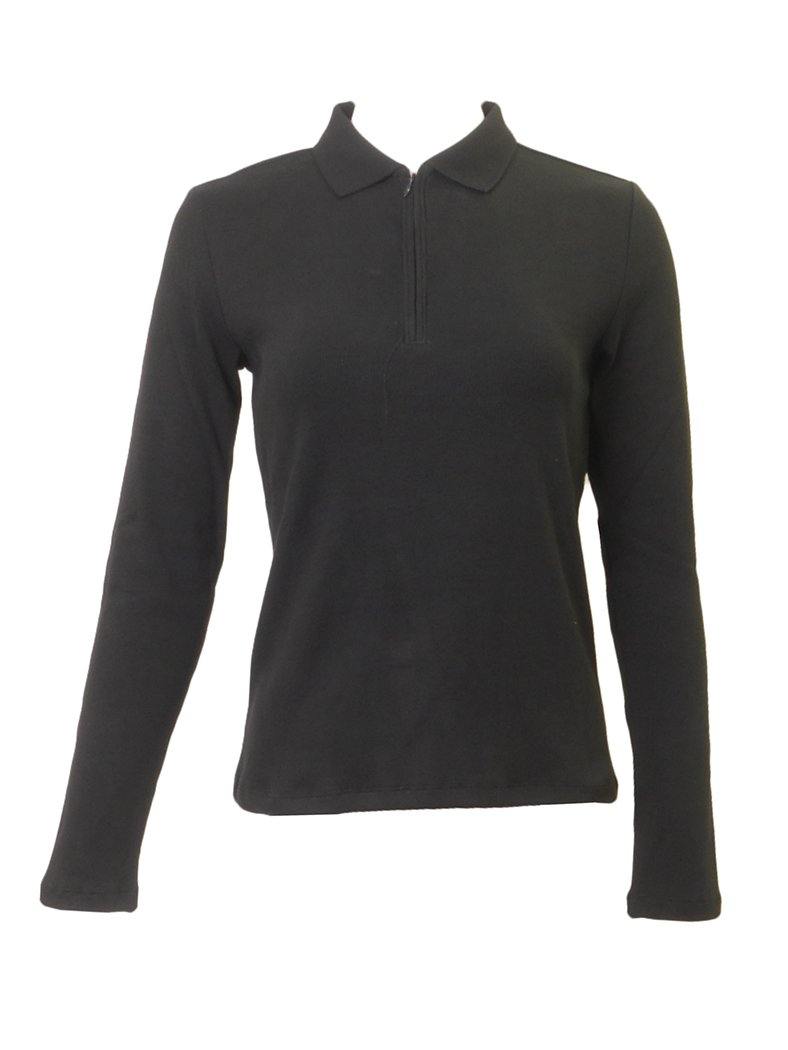 POCollar Quarter Zip Ribbed Top - PinkOrchidFashion