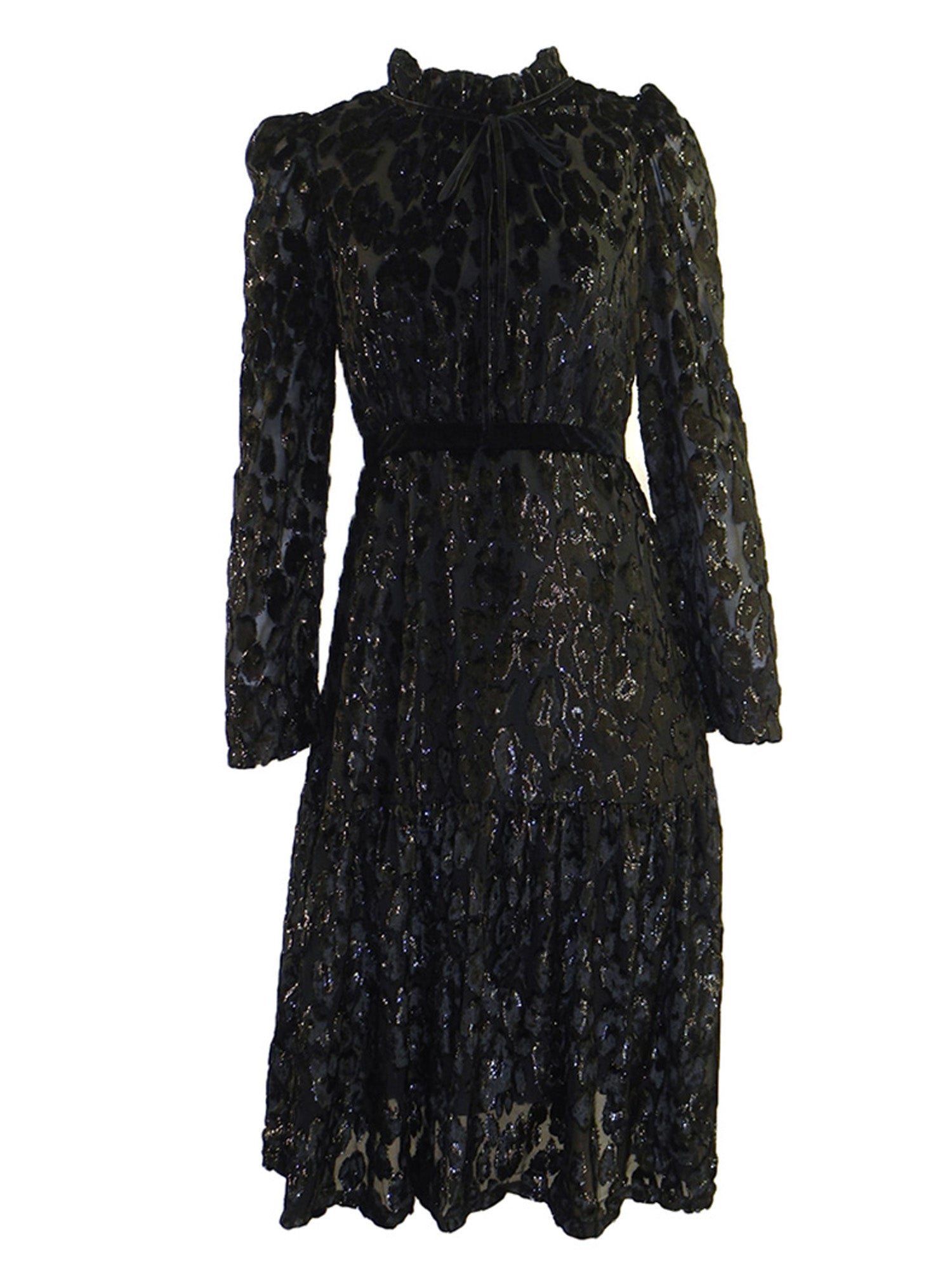 Kathie K Lurex Velvet Dress - Dresses