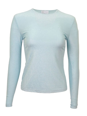 Linda Leal Long Sleeve Sparkle Shell - Tops