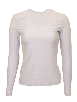 Linda Leal Long Sleeve Sparkle Shell - Tops