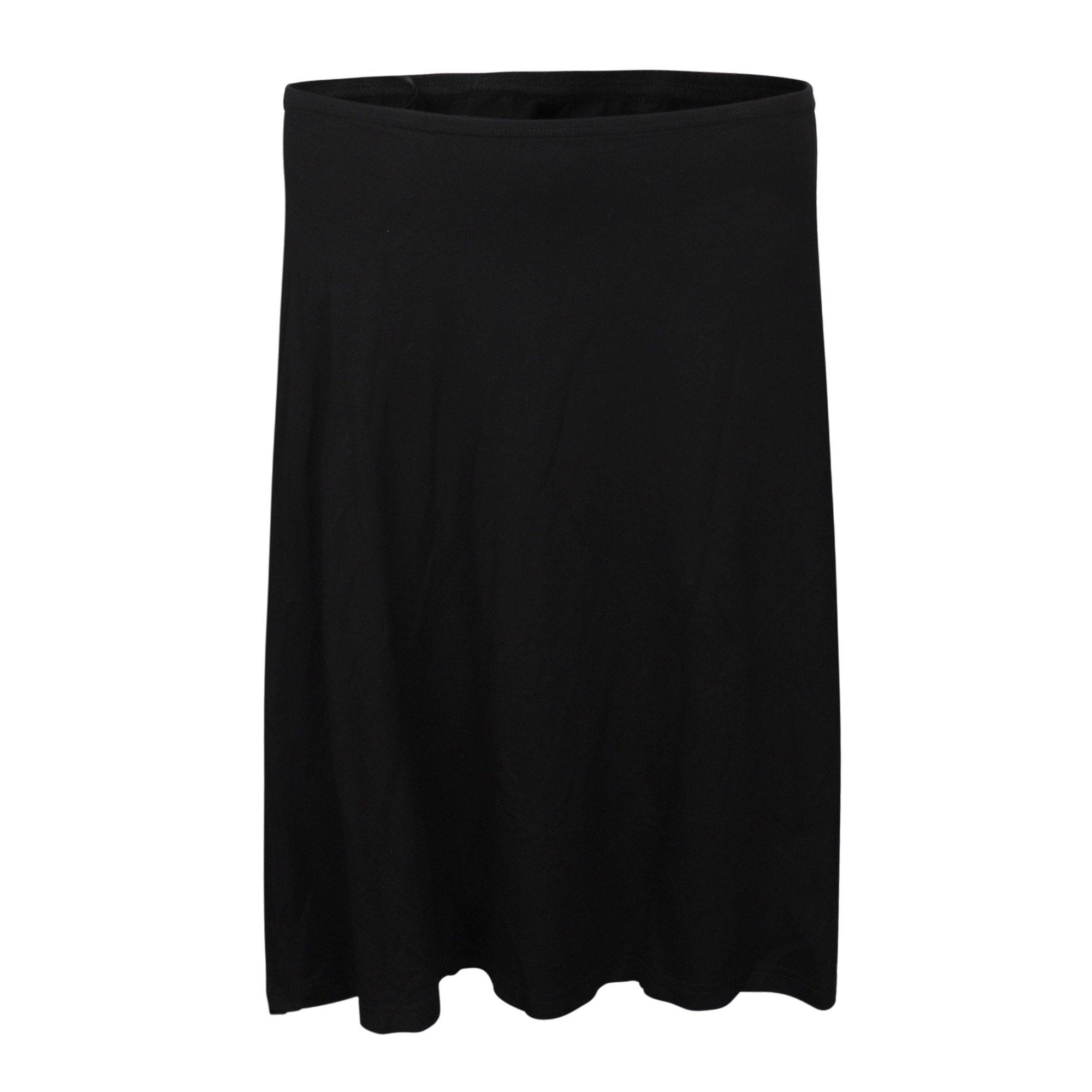 Mia Mod Sway Black Midi Lightweight Casual Jersey Skirt