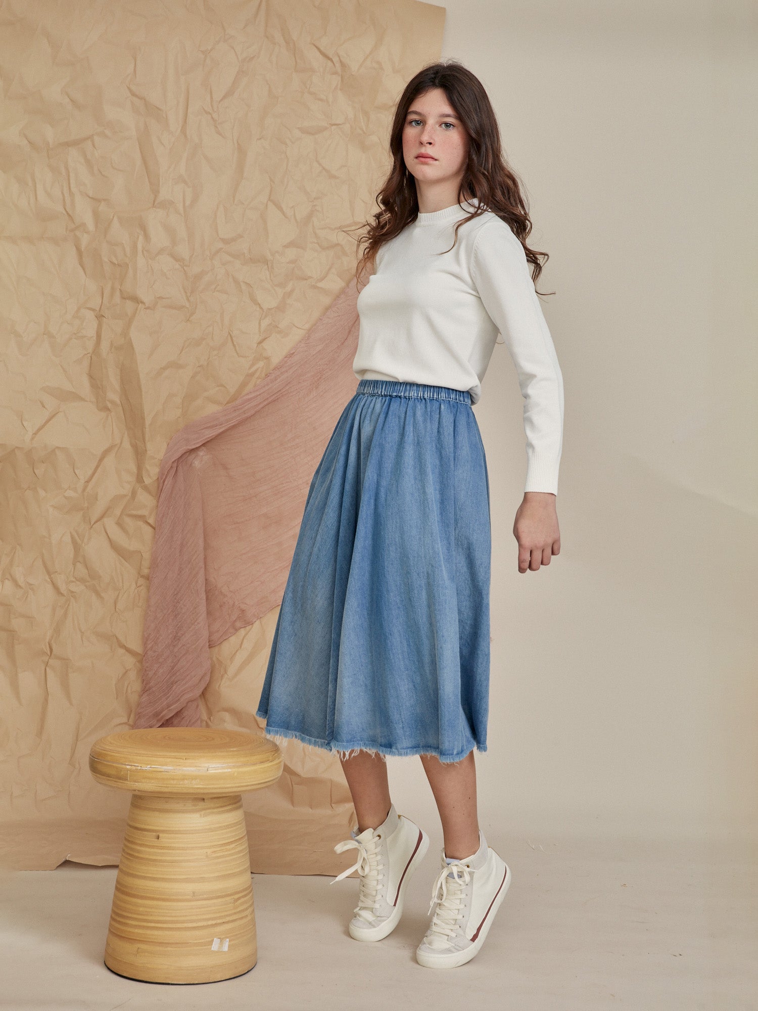 Vibe Moral Denim Skirt - Skirts