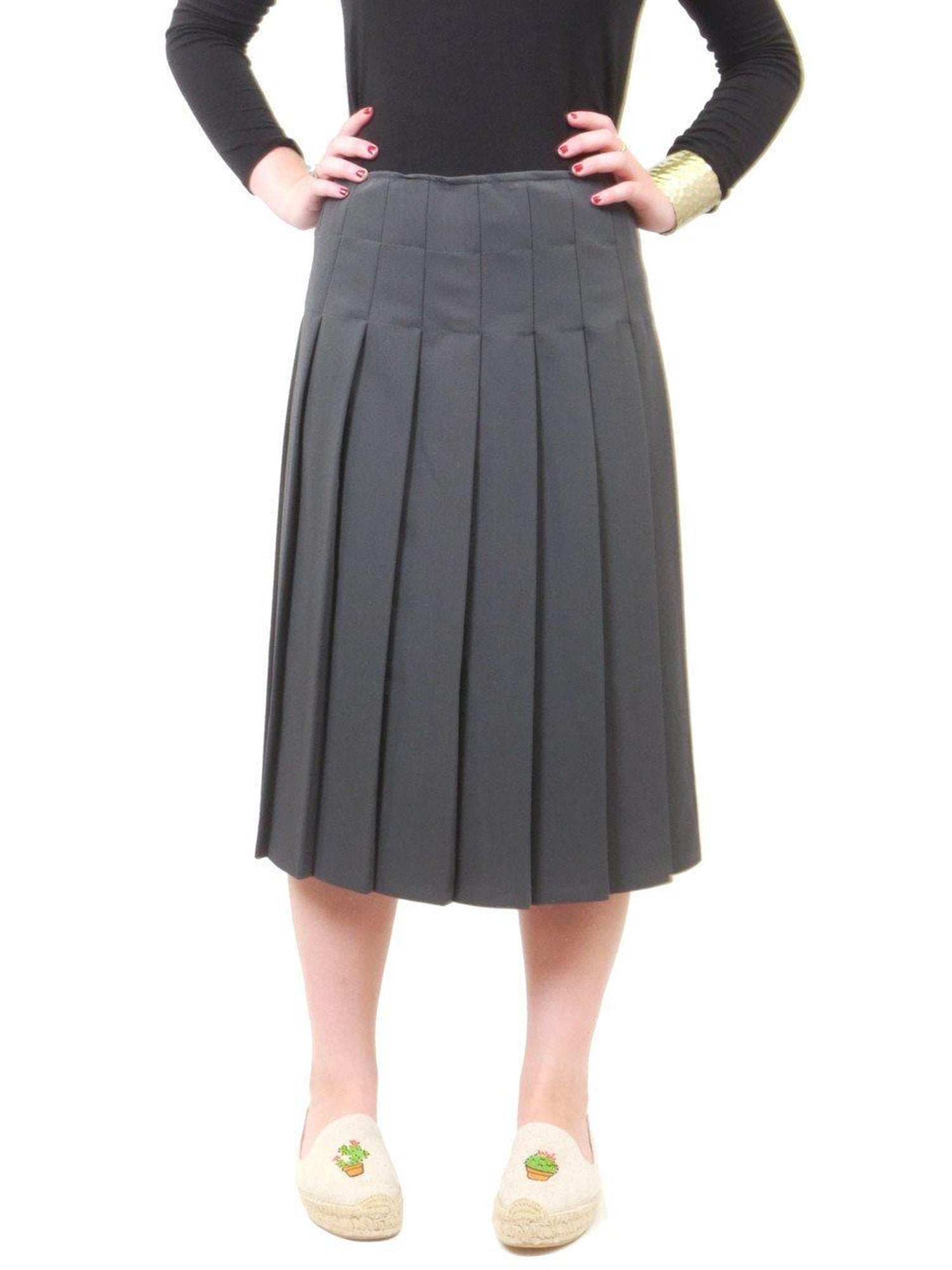 Junee Jr. Pleated Knee Length Skirt - Skirts