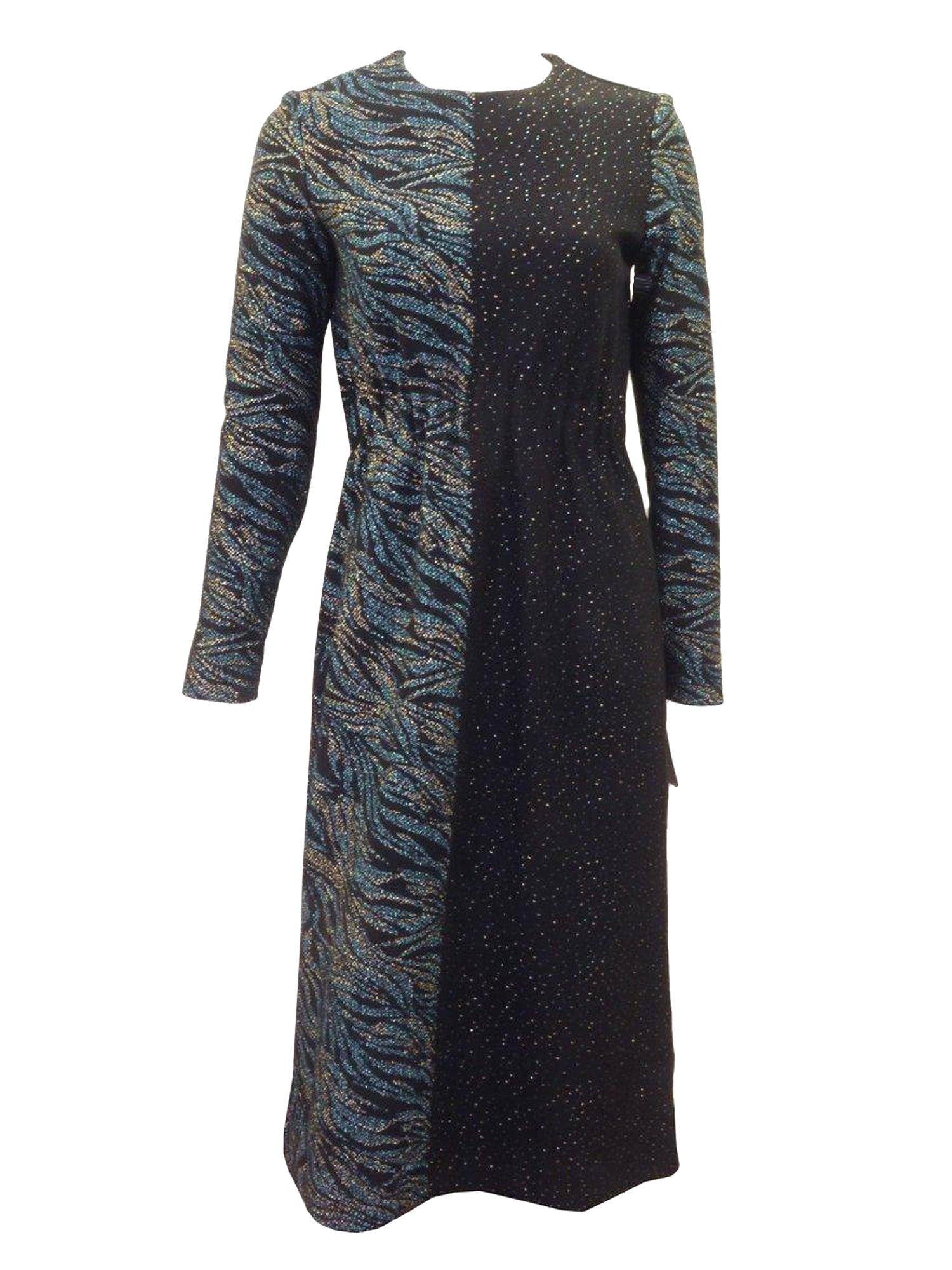 Carine Metallic Zebra Print Dress - Dresses