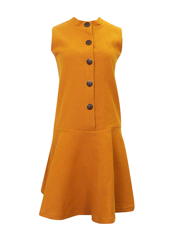 iPosh Waffle Cotton Buttoned Sleeveless Jumper - Dresses Junior 14