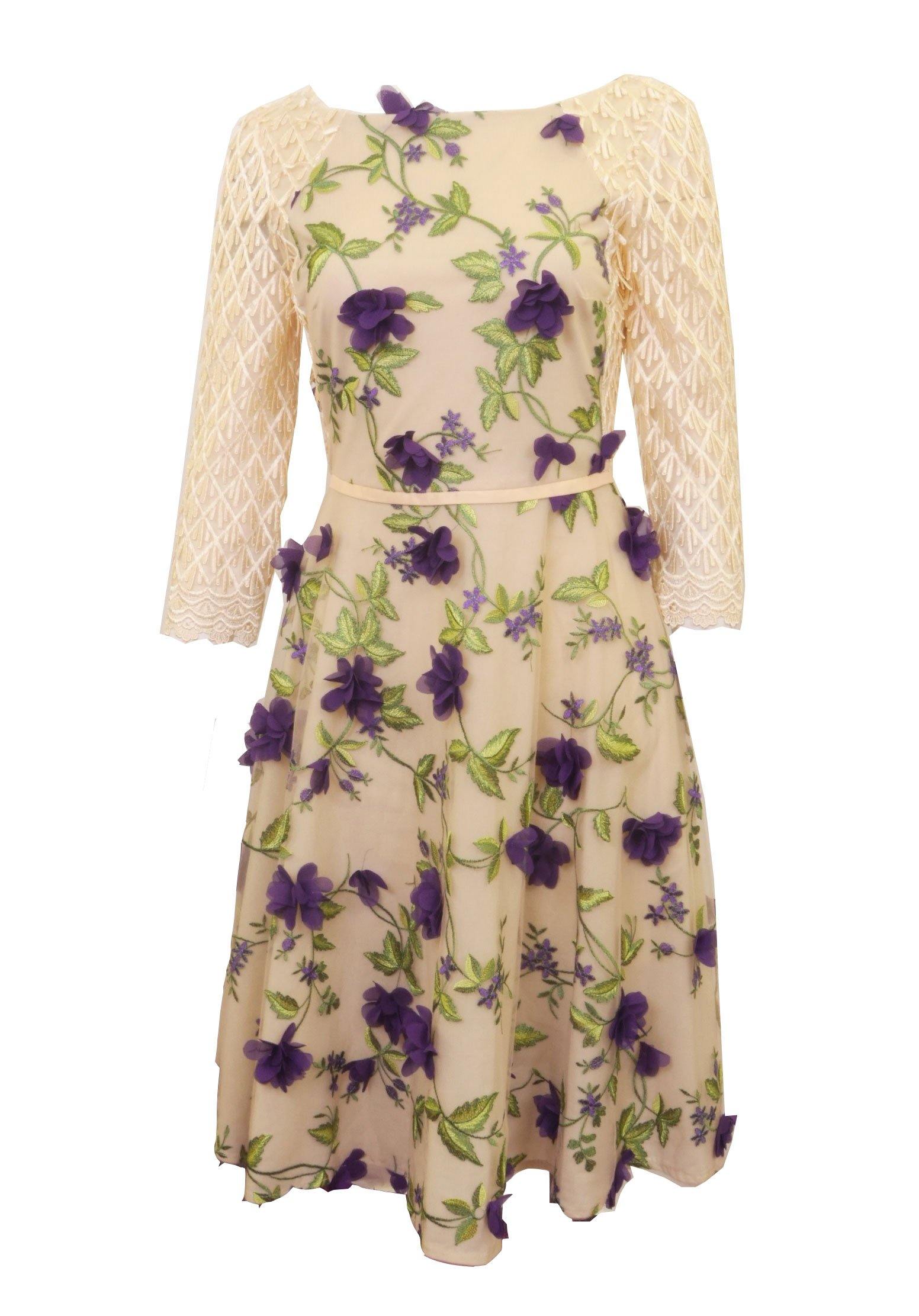 Womma Floral Applique Dress - PinkOrchidFashion