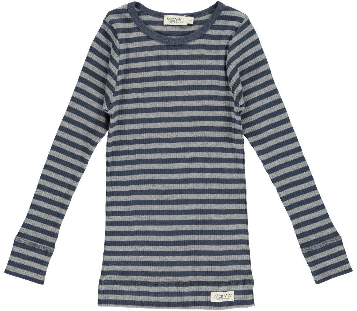 MarMar Striped Ribbed Long Sleeve Shirt - PinkOrchidFashion