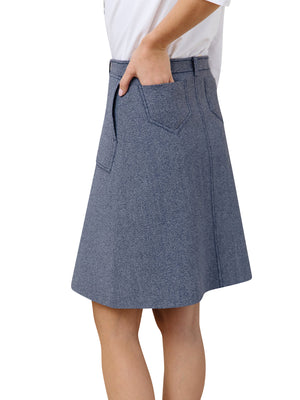 Apparalel A-Line Knit Pocket Skirt Apparalel