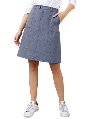 Apparalel A-Line Knit Pocket Skirt Apparalel