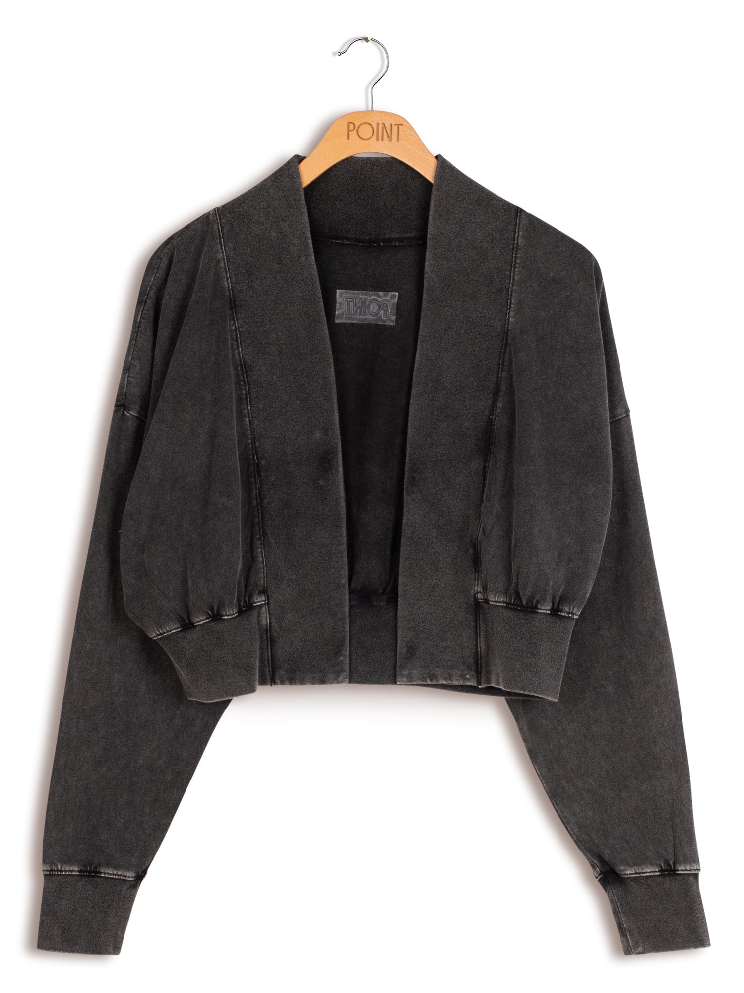 Point Cropped Bomber Jacket Point