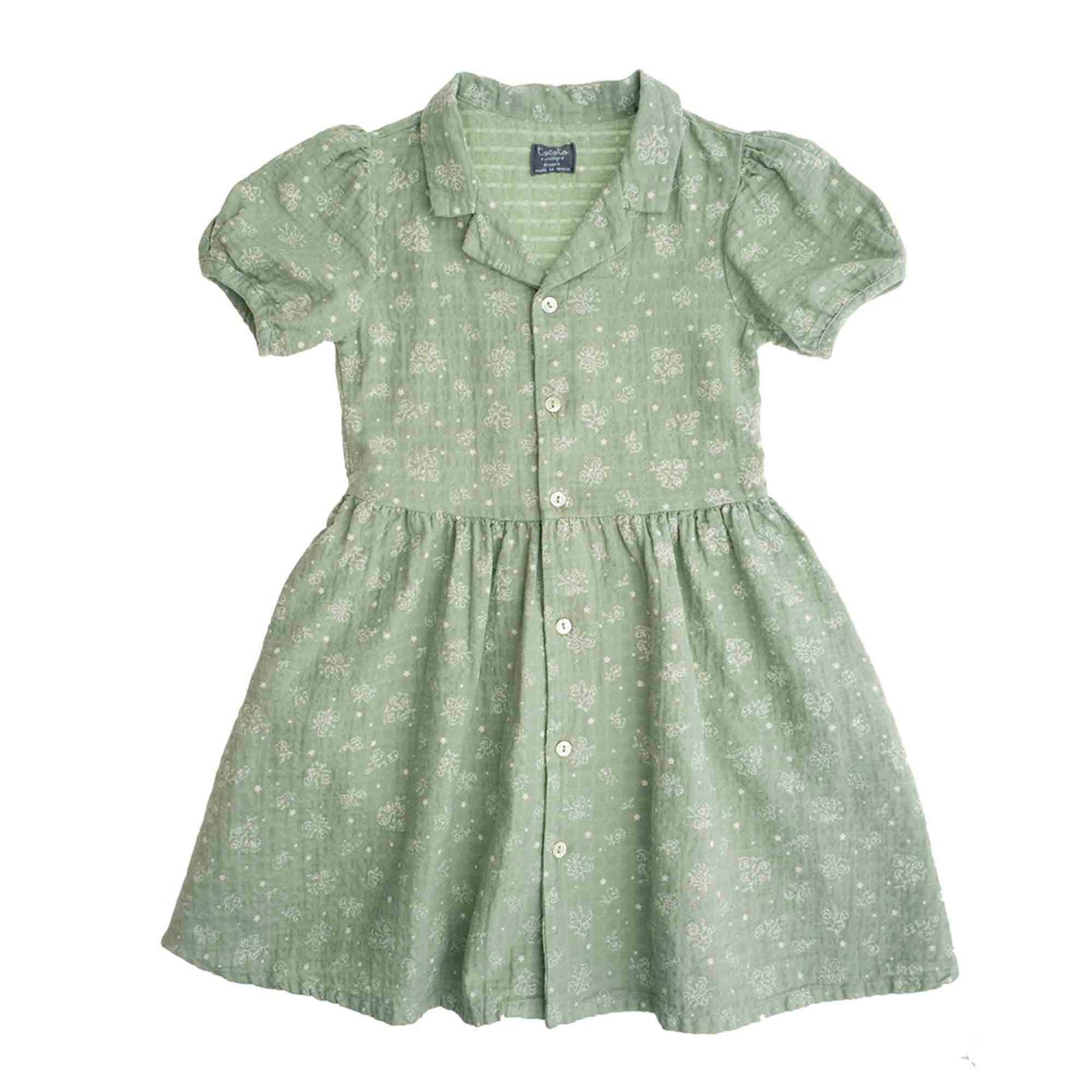 Tocoto Vintage Flower Print Short Sleeve Dress - Dresses