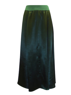 Hard Tail Princess Panel Satin Midi Skirt (Style: SAT-43) - Skirts