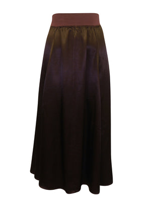 Hard Tail Princess Panel Satin Midi Skirt (Style: SAT-43) - Skirts