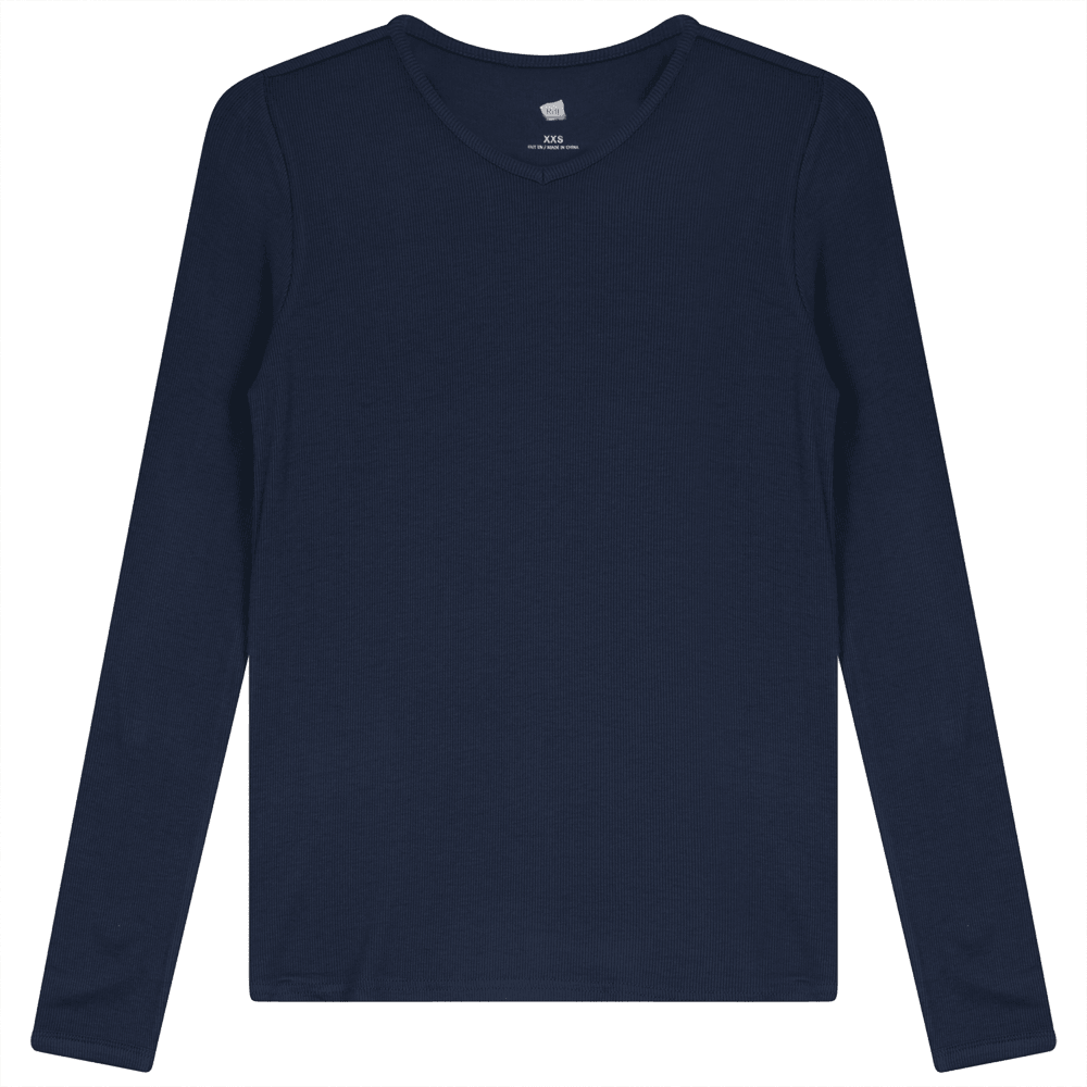 Riff Ribbed High-V Top - PinkOrchidFashion