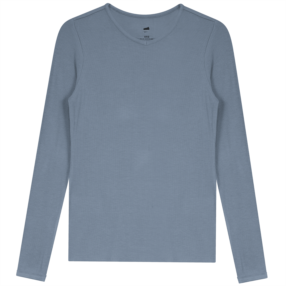 Riff Ribbed High-V Top - PinkOrchidFashion