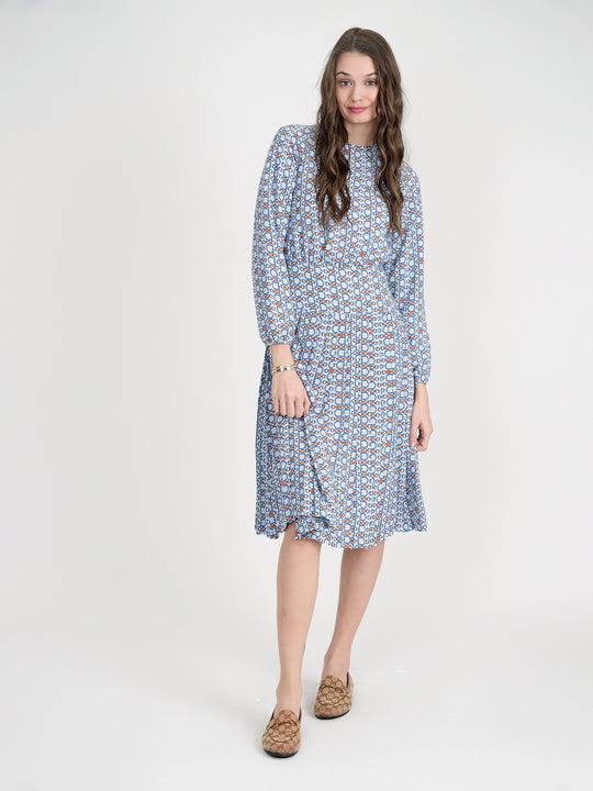 Ginger Chain Print Midi Dress - Dresses