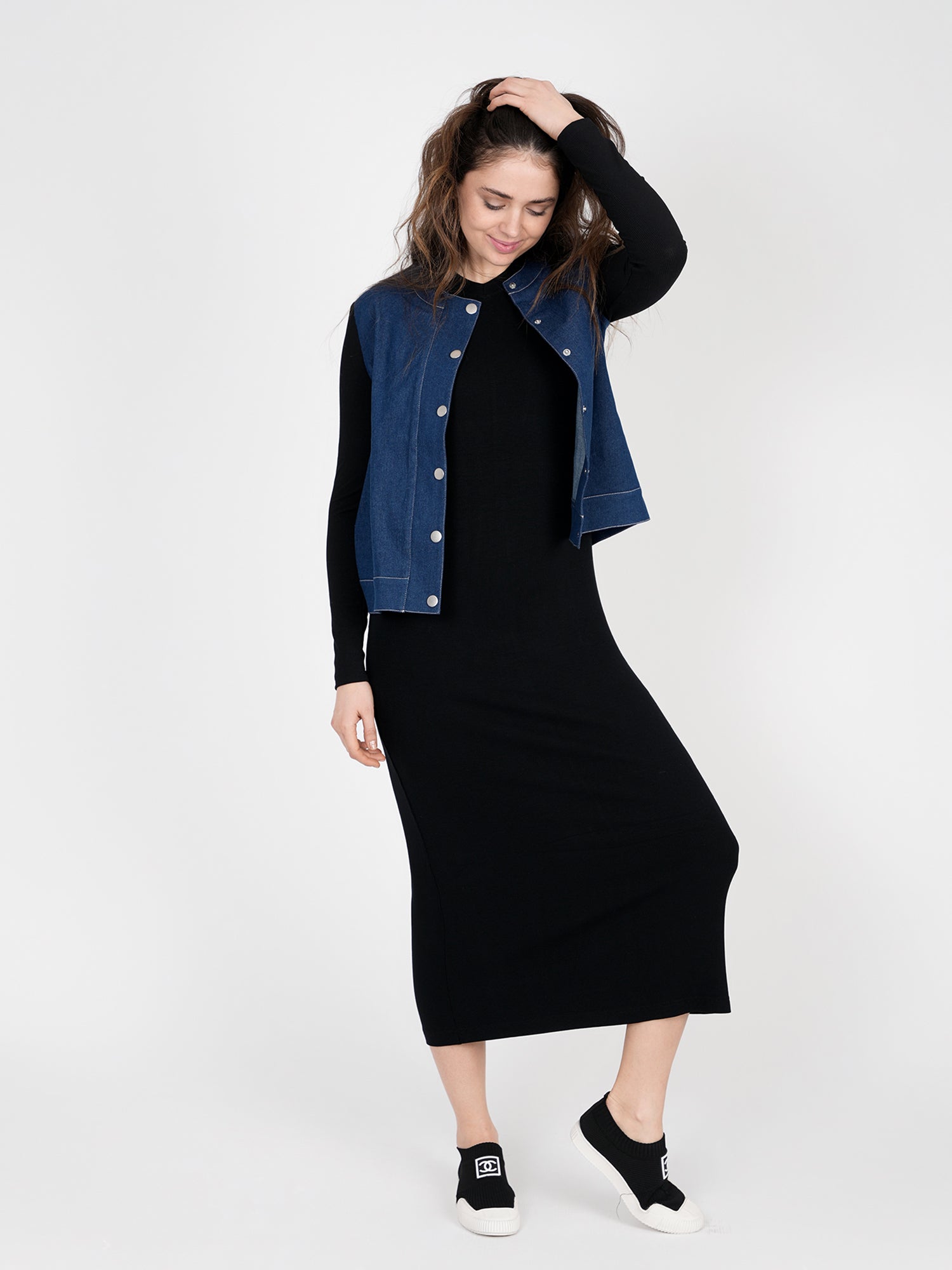 Noni Rib Midi Jumper