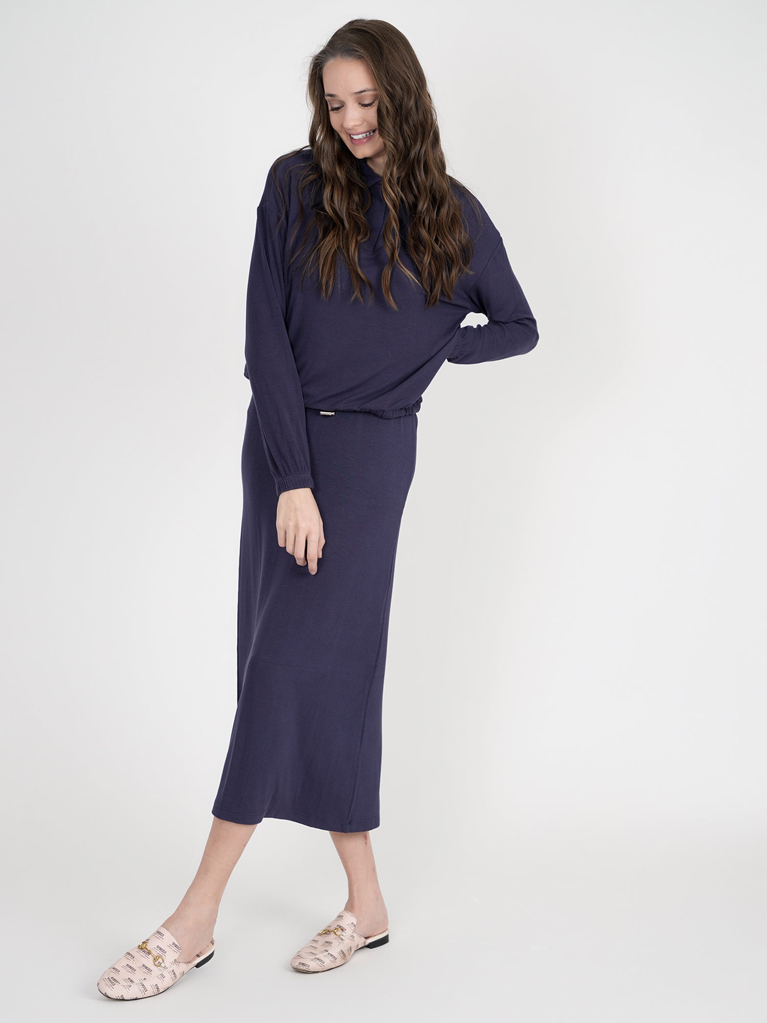 Noni Rib Midi Jumper - Dresses