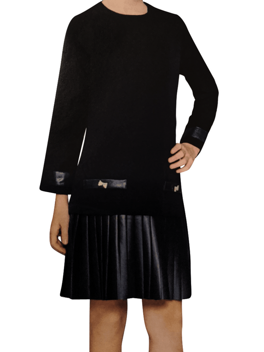 InCity Junior's Pleather Pleat Dress PinkOrchidFashion