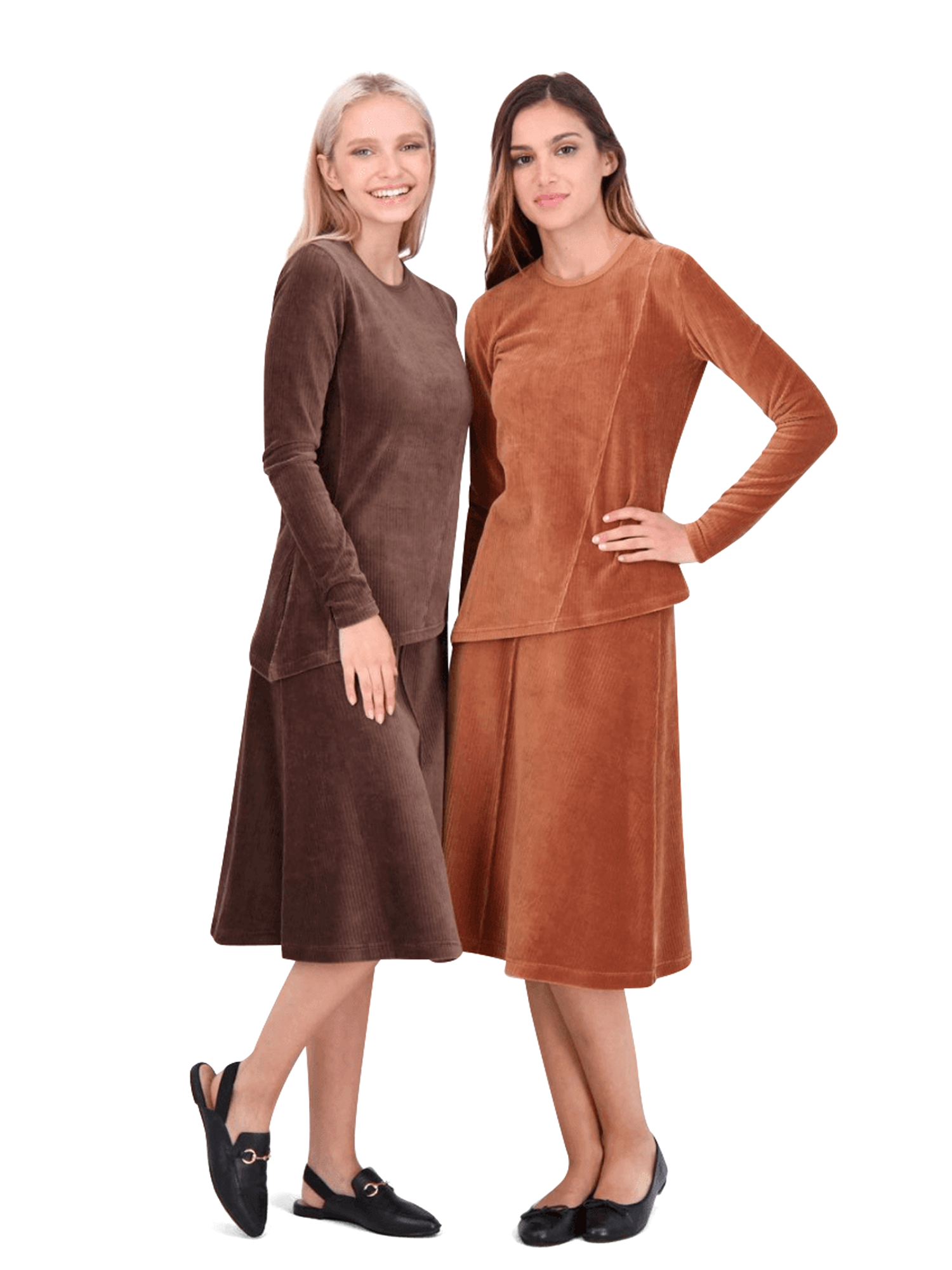 FYI Velour Asymmetric Long Sleeve Top FYI