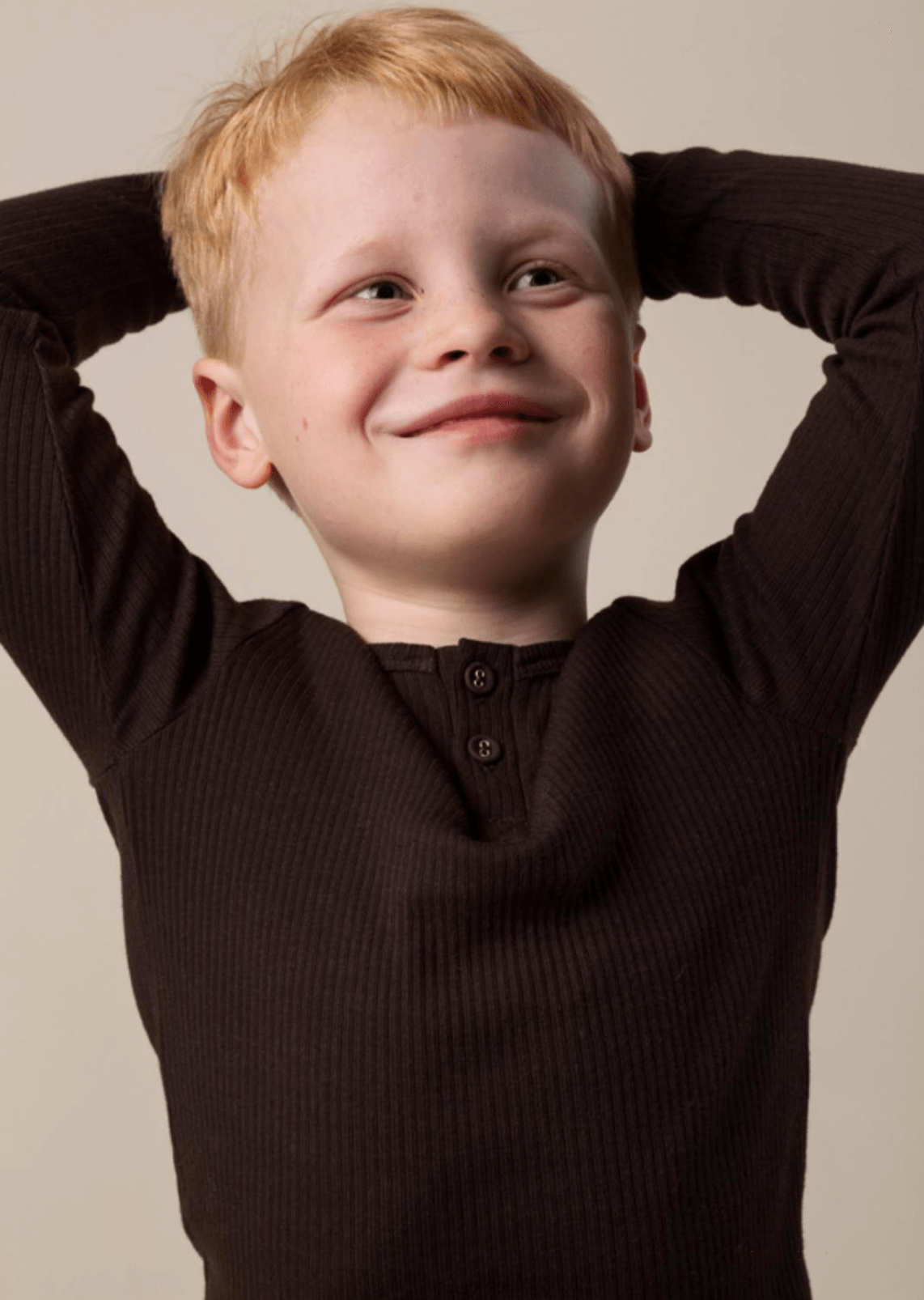 MarMar Ribbed Long Sleeve Henley Shirt - PinkOrchidFashion