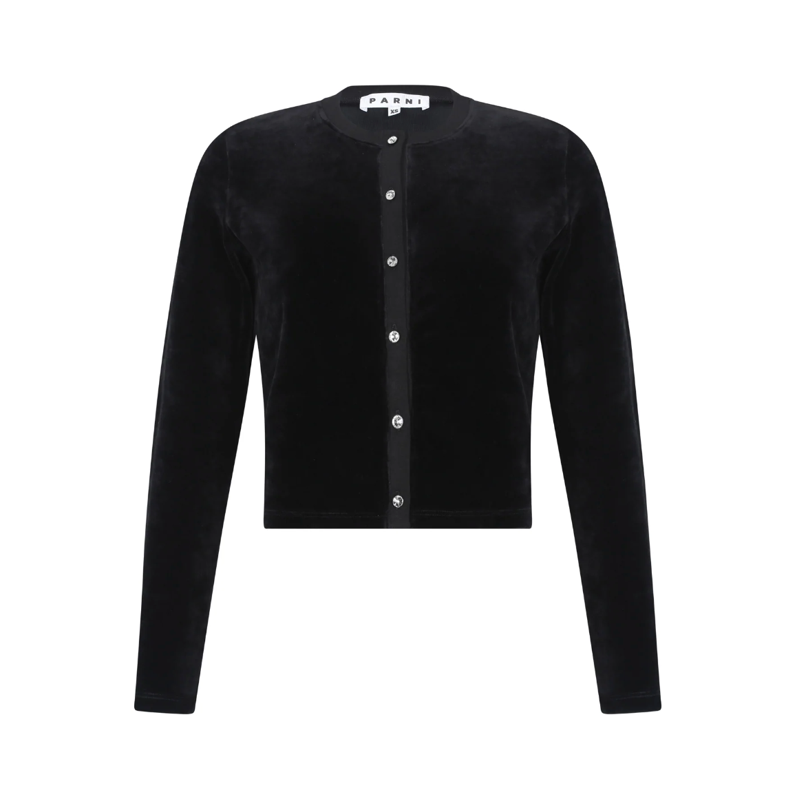 Parni Velour Cropped Cardigan Parni Velour Cropped Cardigan
