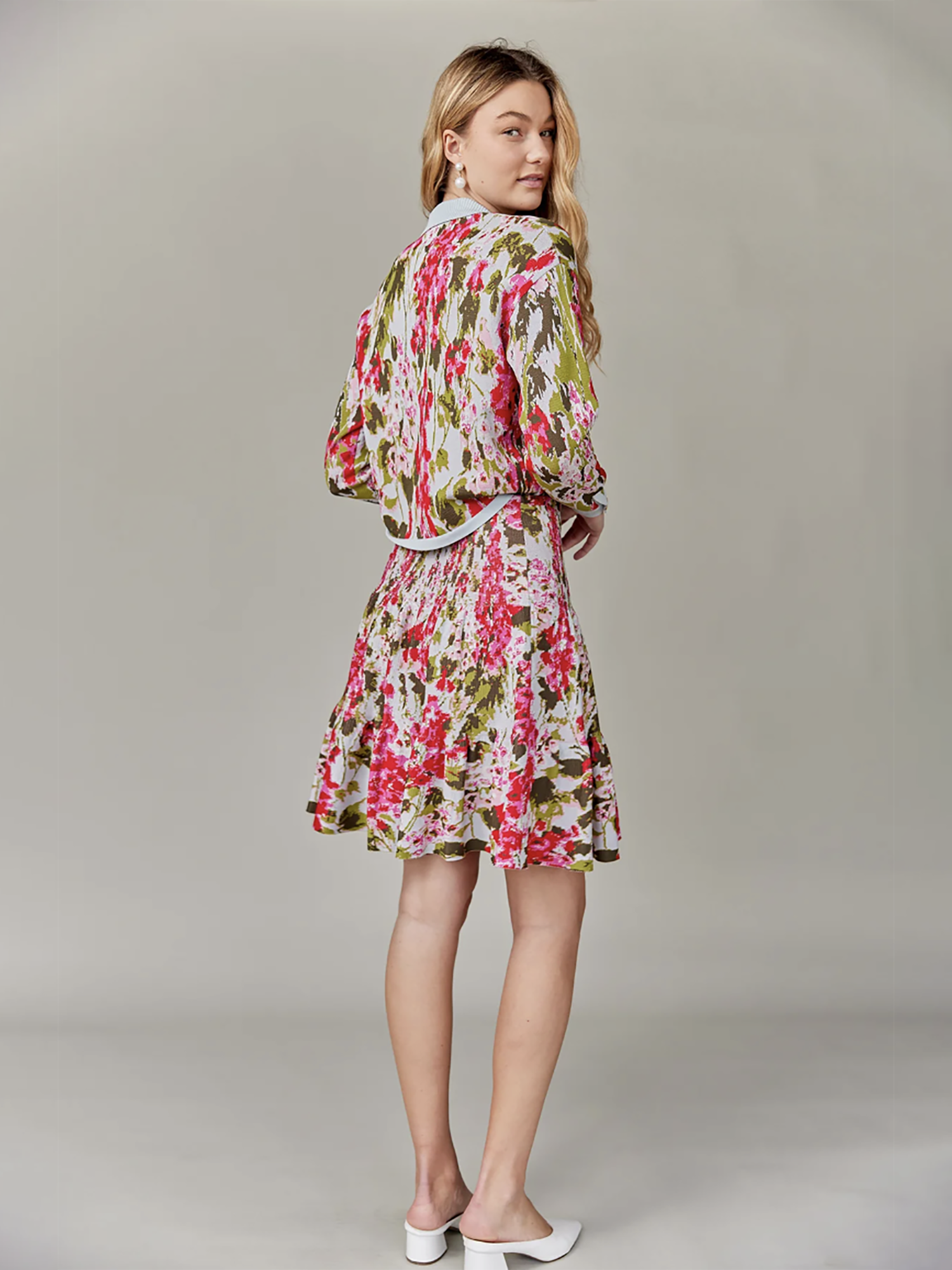 Apparalel Jacquard Knit Tiered Skirt - Skirts