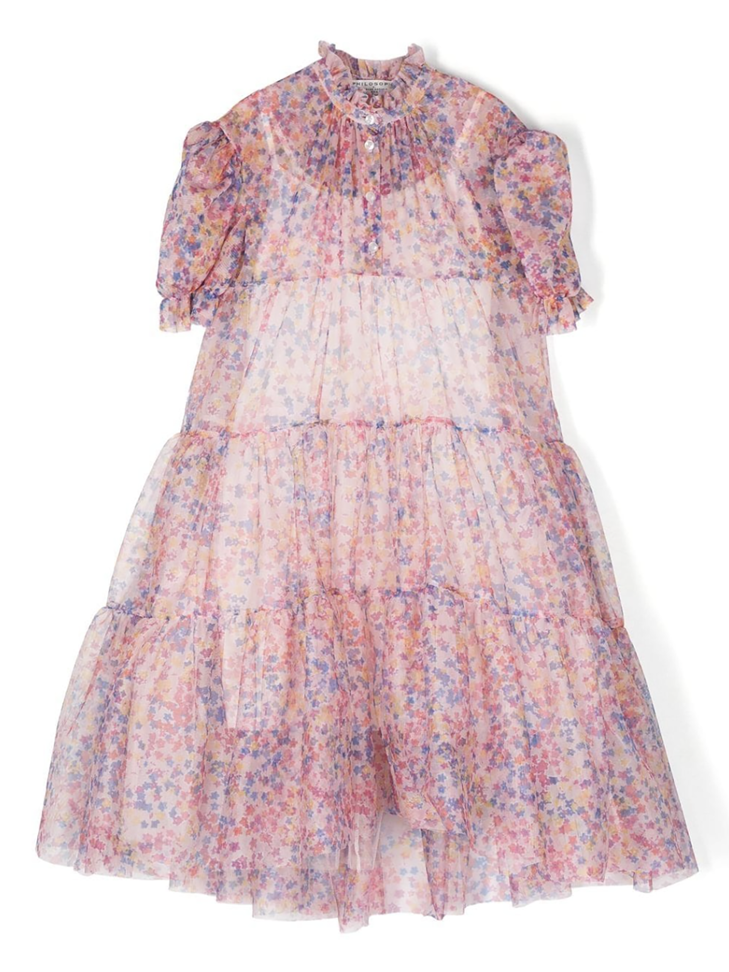 Philosophy S-Sleeve Dress With All-Over Print Detail - Dresses