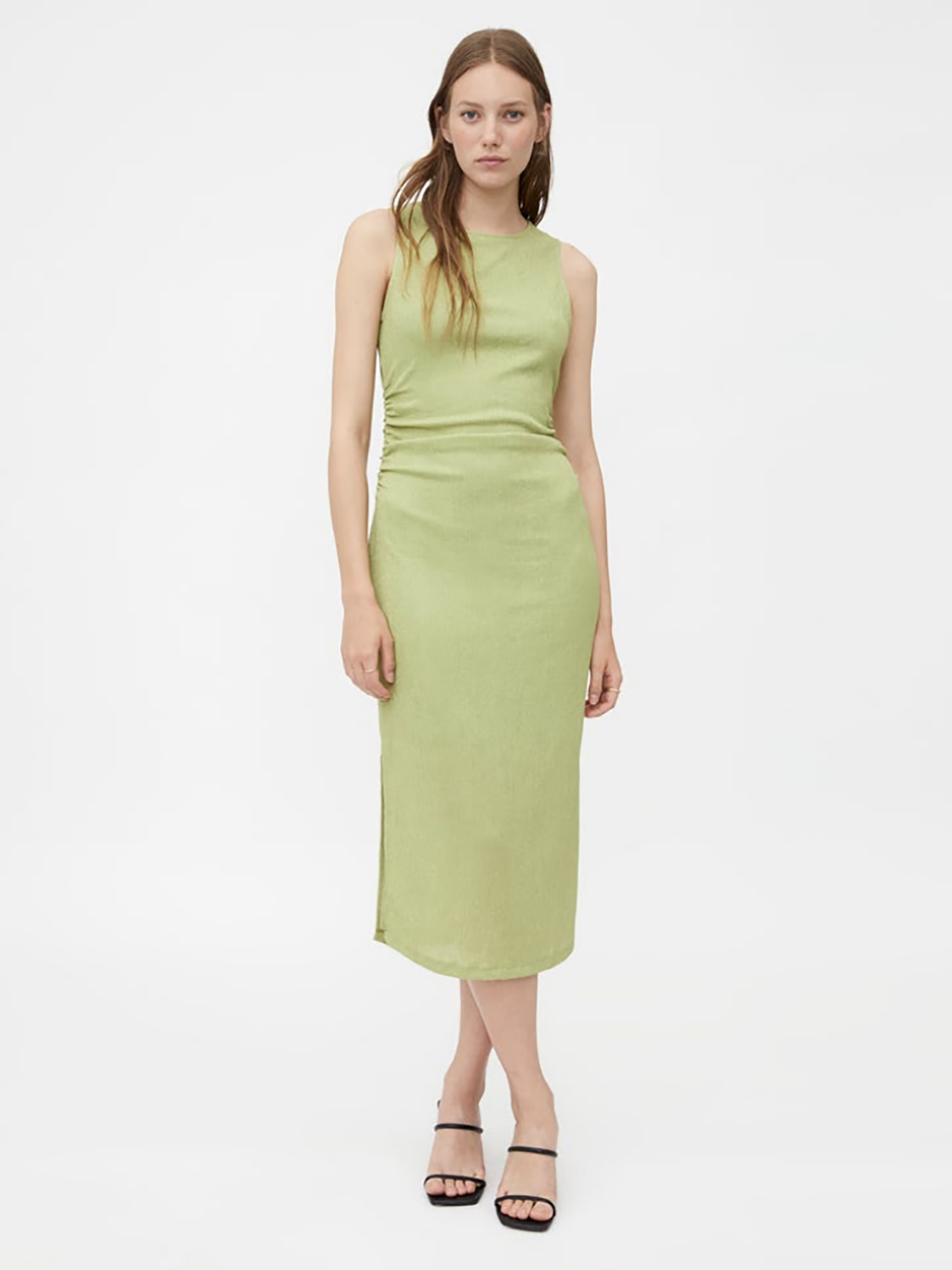 Wild Pony Green Crinkled Midi Dress - Dresses L Wild Pony Green Crinkled Midi Dress - Dresses L