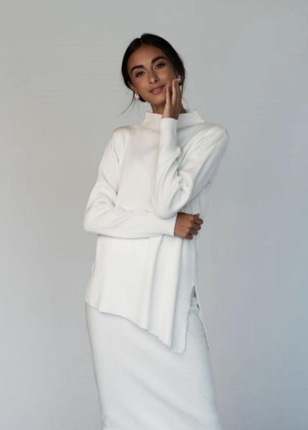 Meli Diagonal Ribbed Sweater vendor-unknown