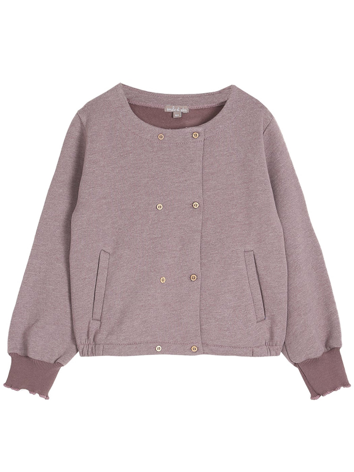Emile Et Ida Prune Cotton Sweatshirt Emile Et Ida