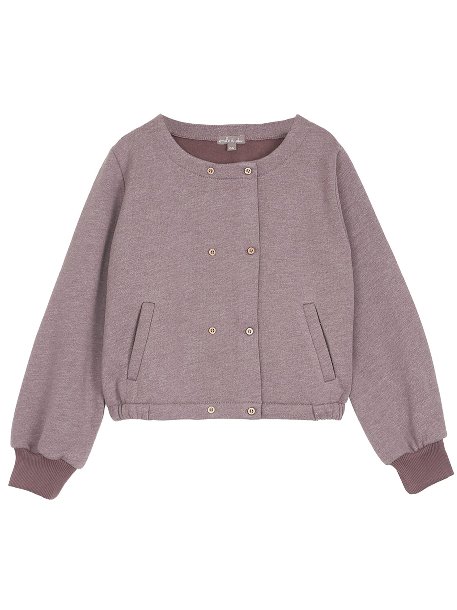 Emile Et Ida Prune Cotton Sweatshirt Emile Et Ida