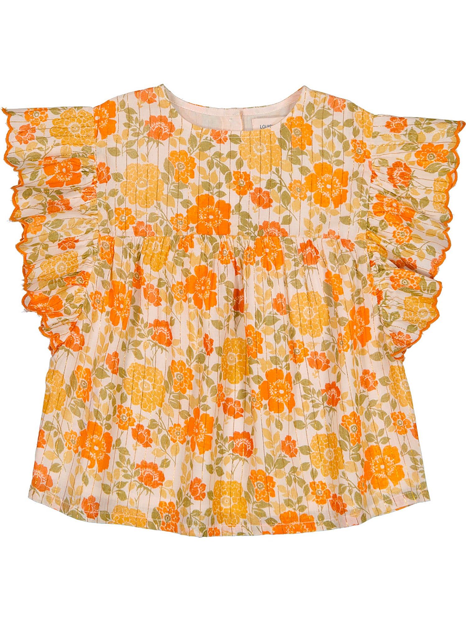 Louis Louise Jasmin Lurex Stripe Vintage Flower Tunic - Tops